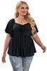 Immagine di PLUS SIZE RUCHED FRONT BABY DOLL TOP